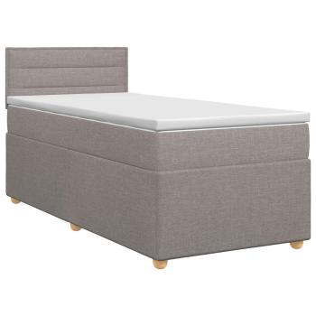 Boxspringbett mit Matratze mit Kopfteil Taupe 90 x 200 cm Stoff