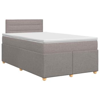 Boxspringbett mit Matratze Taupe 120 x 190 cm Stoff