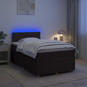 Boxspringbett mit Matratze Dunkelbraun 120 x 200 cm Stoff