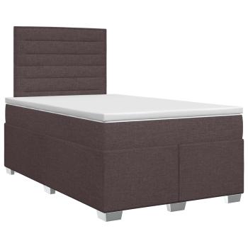 Boxspringbett mit Matratze Dunkelbraun 120 x 190 cm Stoff