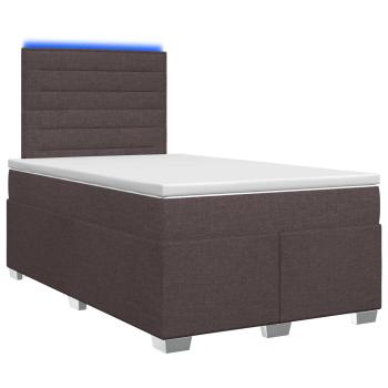 Boxspringbett mit Matratze Dunkelbraun 120 x 190 cm Stoff