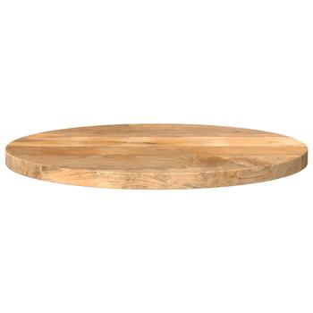 Tischplatte Ø 40x3,8 cm Rund Massivholz Mango