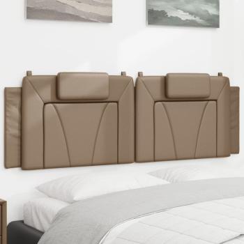 ARDEBO.de - Kopfteil-Kissen "Viana" Cappuccino-Braun 160 cm Kunstleder