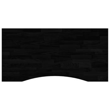 Schreibtischplatte Dunkelbraun 100x60x2,5 cm Massivholz Eiche