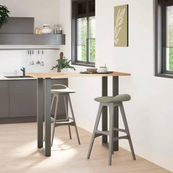 ARDEBO.de - Bartischbeine U-Form 2 Stk. Anthrazit 40x(110-111) cm Stahl