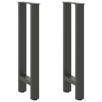 Konsolentischbeine Anthrazit 2 Stk. 38x(72-73) cm Stahl