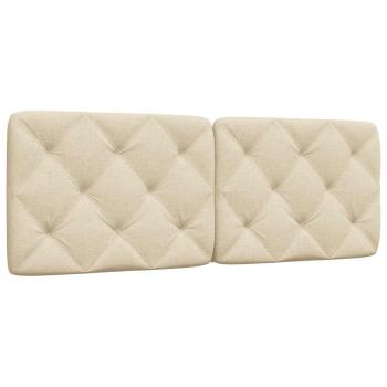 Kopfteil-Kissen Creme 120 cm Stoff