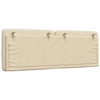 Kopfteil-Kissen Creme 120 cm Stoff