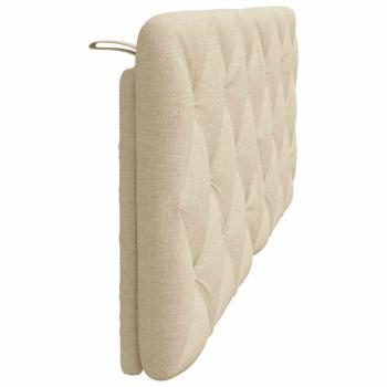 Kopfteil-Kissen Creme 120 cm Stoff