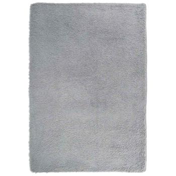Teppich Shaggy Hochflor NAVARRA Hellgrau 200x290 cm Polyester