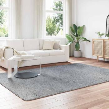 Teppich Shaggy Hochflor NAVARRA Hellgrau 200x290 cm Polyester