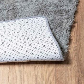 Teppich Shaggy Hochflor NAVARRA Hellgrau 200x290 cm Polyester