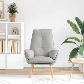 Sessel Wolkengrau Polyester und Sperrholz