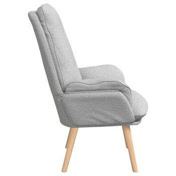 Sessel Wolkengrau Polyester und Sperrholz