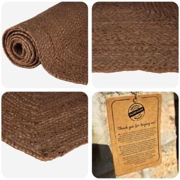 Bereichsteppich Grau 60 x 110 cm Jute