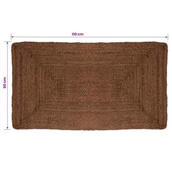 Bereichsteppich Grau 60 x 110 cm Jute