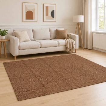 ARDEBO.de - Bereichsteppich Grau 160 x 230 cm Jute