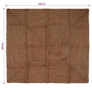 Bereichsteppich Grau 160 x 230 cm Jute