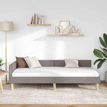 Eckbettgestell Taupe 90 x 190 cm Stoff