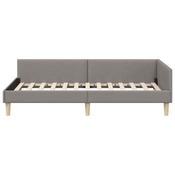 Eckbettgestell Taupe 90 x 190 cm Stoff