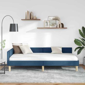 Eckbettgestell Blau 90 x 200 cm Stoff