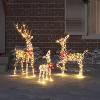 Rentierfamilie 3 stk. 300 LEDs Warmweiß 67 x 26 x 127 cm PET