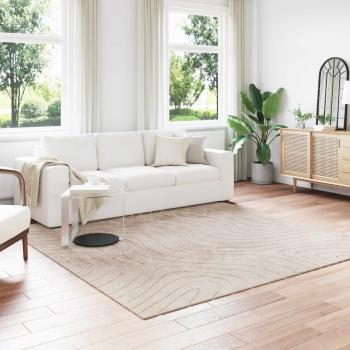 ARDEBO.de - Innen- und Außenteppich PALMERAS Beige 240 x 240 cm Polyester