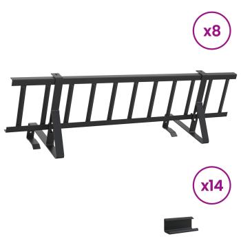Schneefanggitter Schwarz 800 x 29,5 x 34,5 cm Stahl