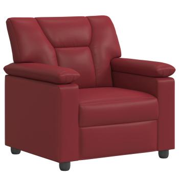 Sofa Weinrot 91 x 85 x 93 cm Kunstleder
