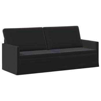 3-Sitzer Sofa Schwarz 190 x 81 x 82 cm Samt (V)