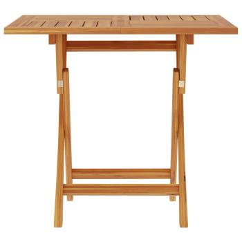 Klappbarer Gartentisch Natur 90 x 90 x 75 cm Massives Teakholz