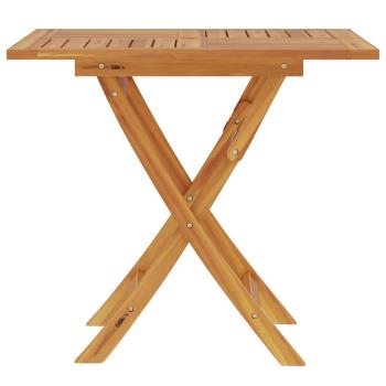 Klappbarer Gartentisch Natur 90 x 90 x 75 cm Massives Teakholz
