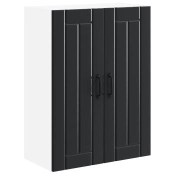 Wandglas-Schrank LUCCA Schwarz 60 x 31 x 80 cm Holzwerkstoff