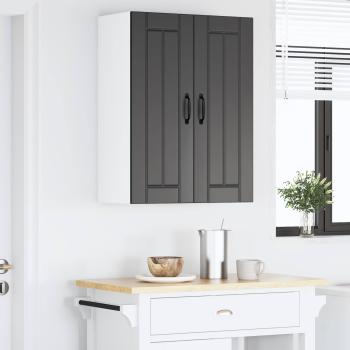Wandglas-Schrank LUCCA Schwarz 60 x 31 x 80 cm Holzwerkstoff