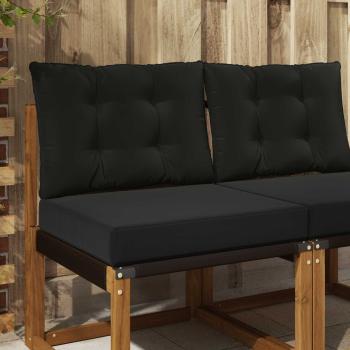 ARDEBO.de - Sofakissen für draußen Stoff Schwarz 60 x 50,5 cm