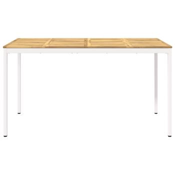 Gartenbar-Tisch NAARDEN Weiß 196 x 100,5 x 105 cm