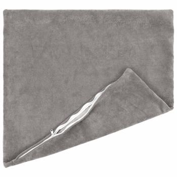 Wurfkissen 2 stk. HEERLEN Hellgrau 65 x 65 cm Mikrofaser Fleece