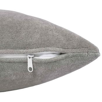 Wurfkissen 2 stk. HEERLEN Hellgrau 65 x 65 cm Mikrofaser Fleece