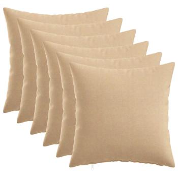 Wurfkissen 6 stk. HEERLEN Creme 45 x 45 cm Stoff