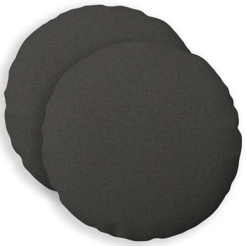 Wurfkissen 2 stk. HEERLEN Dunkelgrau Durchmesser 40 cm Stoff