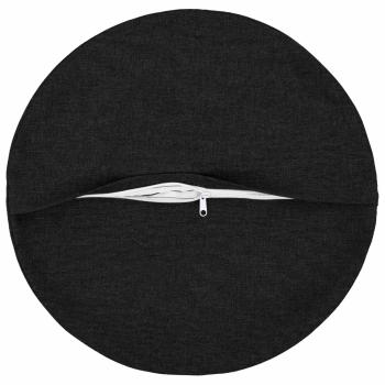 Wurfkissen 2 stk. HEERLEN Schwarz Durchmesser 50 cm Stoff