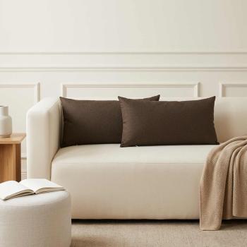 ARDEBO.de - Wurfkissen 12 stk. HEERLEN Taupe 40 x 80 cm Stoff