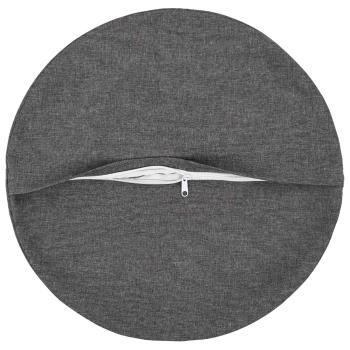 Wurfkissen 2 stk. HEERLEN Hellgrau Durchmesser 50 cm Stoff