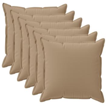 Wurfkissen 6 stk. HOUTEN Taupe 30 x 30 cm Polyester