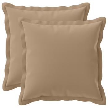 Wurfkissen 2 stk. HOUTEN Taupe 40 x 40 cm Polyester