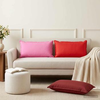 ARDEBO.de - Wurfkissen 6 stk. HOUTEN Weinrot 40 x 70 cm Polyester