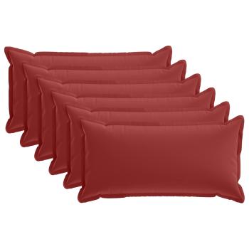 Wurfkissen 6 stk. HOUTEN Weinrot 40 x 70 cm Polyester