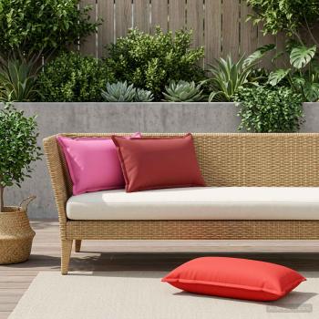 Wurfkissen 6 stk. HOUTEN Weinrot 40 x 70 cm Polyester