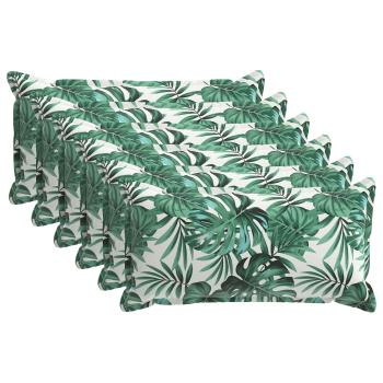 Wurfkissen 6 stk. HOUTEN Blattmuster 40 x 80 cm Polyester