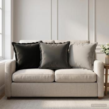 ARDEBO.de - Wurfkissen 2 stk. HOUTEN Grau 40 x 40 cm Polyester